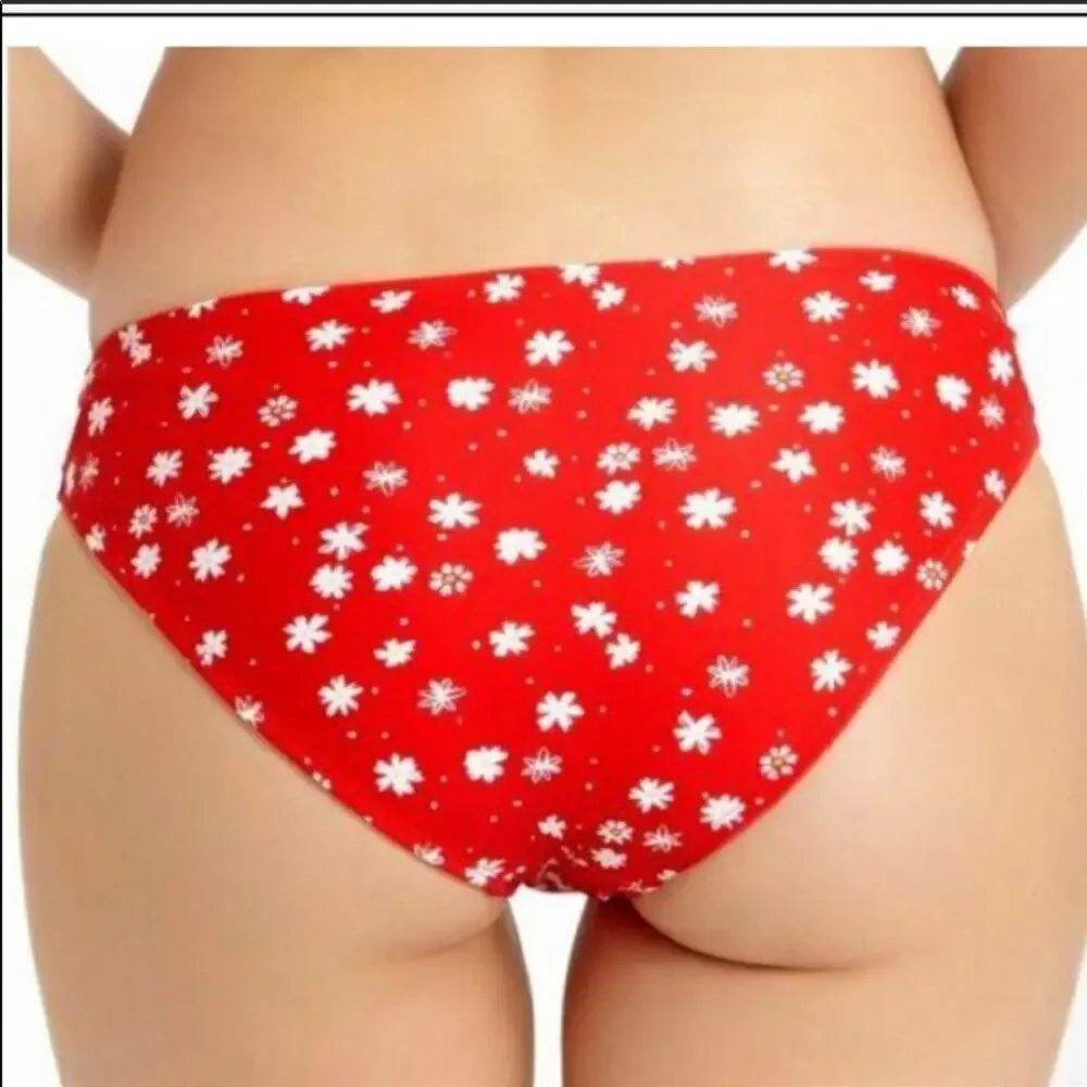 California Waves red strappy bikini swim bottom
